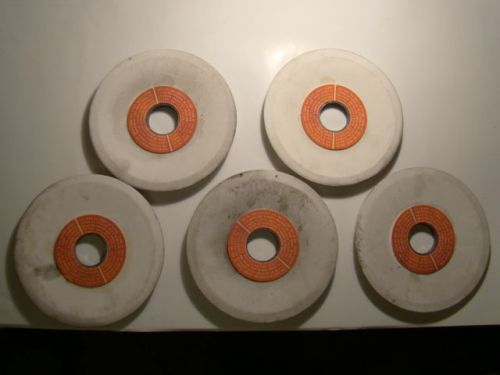 Set of 5 NOS Carborundum 6 X 1/2 X 1 1/4 AA220-M6-V10 DS1200 Grinding Wheels