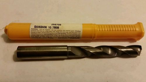 Sandvik 10.7mm solid carbide thru coolant drill