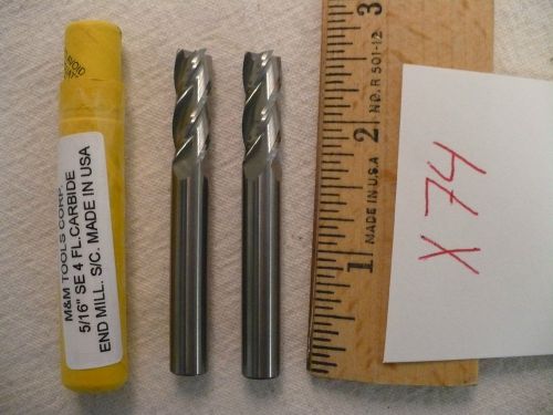 1 new 5/16&#034; diameter carbide endmills. 4 flute. 5/16&#034; shank. usa made  (x74a) for sale