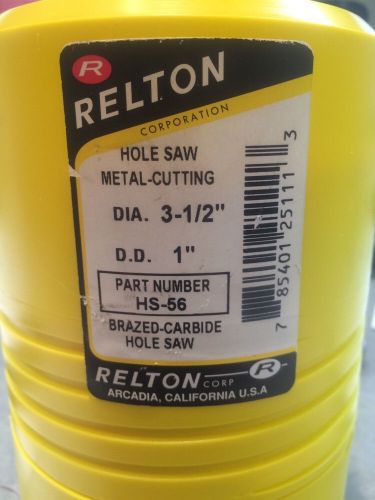 Relton HS-56 Brazed-Carbide Hole Saw 3 1/2&#034;