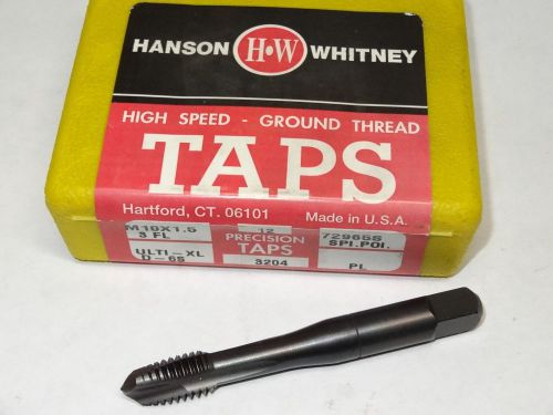 Hanson whitney m10 x 1.5 d6 3fl d-6s hss ulti-xl plug spiral point tap 72972 usa for sale