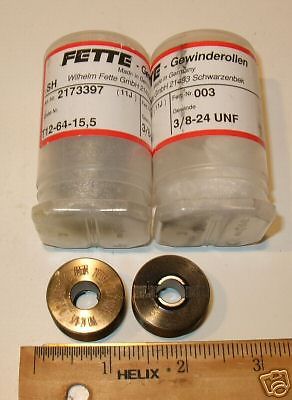 Fette 3/8-24 unf thread rolls for sale