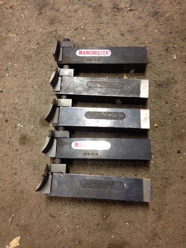 5 manchester i.d. grooving tool holders metal lathe machinist box find 204-215 for sale