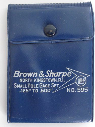 Vintage Brown &amp; Sharpe Small Hole Gage Set No.595 ~ 4 pc Set Excellent Condition