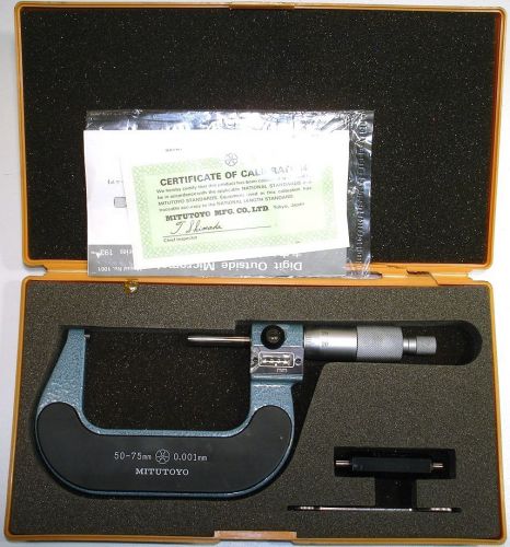 Mitutoyo 193-113 digit outside micrometer, ratchet stop, 50-75mm range, 0.001mm for sale