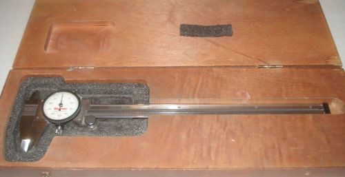 Starrett no. 120az-9 dial caliper 9 inch w/ fitted wood case for sale