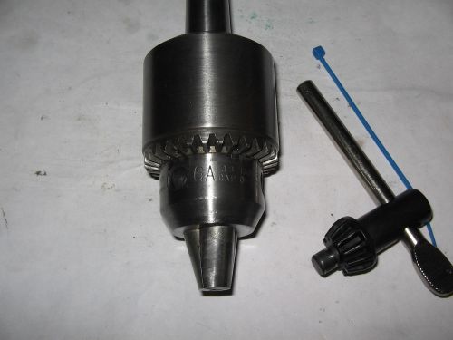 Jacobs # 6a drill chuck/key, mt2 shank, jt33 mount, 0-1/2&#034; capacity,3 for sale