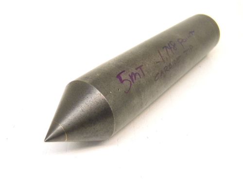 Used carbide tipped dead lathe center #5mt-shank (1.748&#034; point diameter) for sale