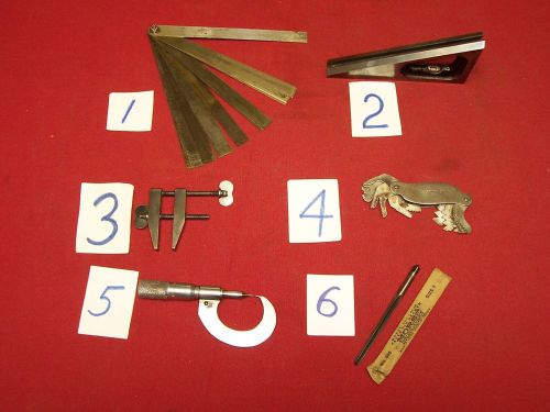 Planer gage, thread mike, thickness gages, clamp, machinist tools for sale