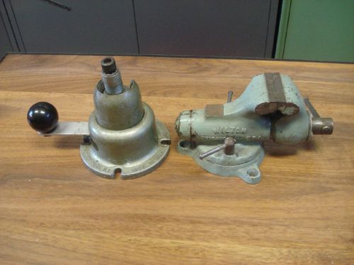 Vintage wilton 820 baby bullet machinist bench swivel  vise with powrarm junior for sale