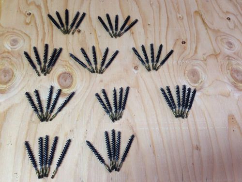 Lot of 50 black nylon spiral brushes - 3&#034; long, 5/16&#034; diameter, #8-32 threads for sale