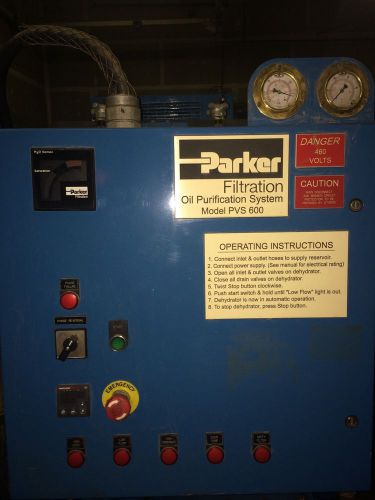 Parker filtration oil purification system model PVS 600 460 volts