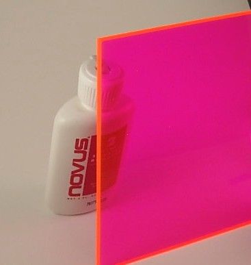 1/8&#034; 2085 fluorescent red cell cast acrylic sheet  12&#034; x 12&#034; for sale