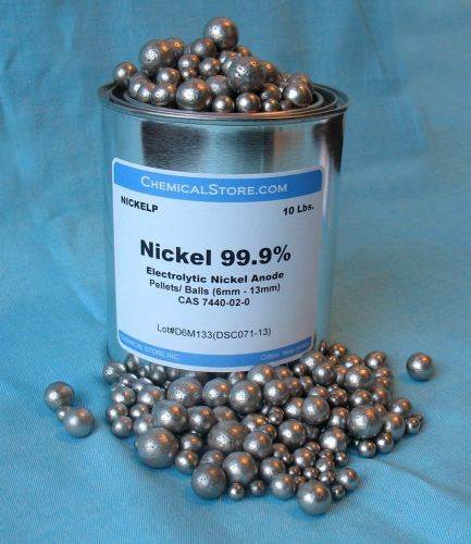 Nickel Pellets, Electrolytic Grade, 10 lbs
