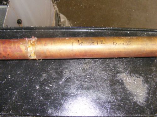 1 1/2 &#034; diameter brass rod 12&#034; long