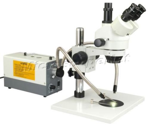 New 7x-45x zoom trinocular stereo microscope+150w cold light+large metal stand for sale