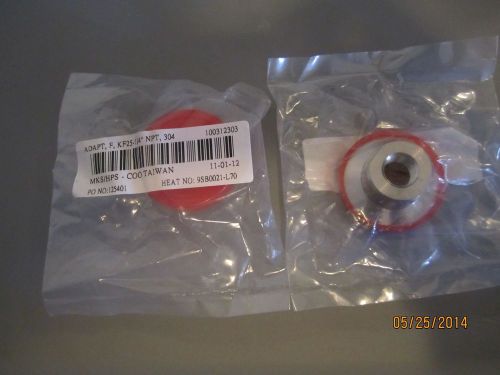 Mks/hps nw25 kf flanged x 1/4&#034; npt adapter  #100312303 lot of 11 for sale