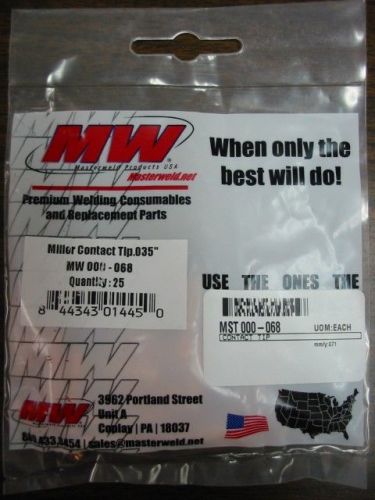 Miller 000068 .035 contact tips- qty/25 - new for sale