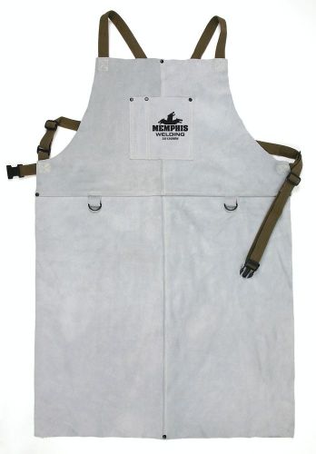 38136MW Memphis Welding Leather Bib Apron with Front Pocket 24in x 36in