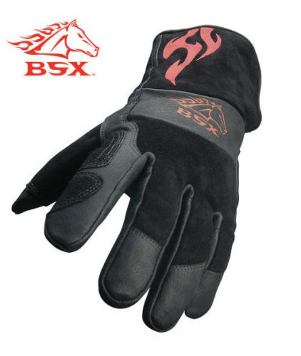 Black Stallion Xtreme BSX Vulcan Stick/MIG Gloves-LARGE  - BS50-L