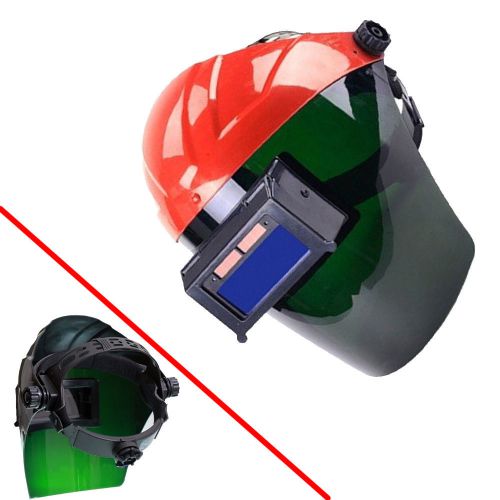 Pro Solar Auto Darkening Len Welding Helmet Semi-open Solar Face Shield Mask Red