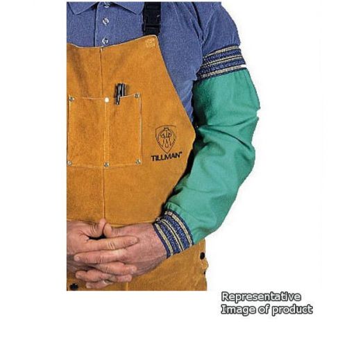 Tillman 6201 23&#034; 9 oz. green fr cotton welding sleeves w/elastic wrist/top for sale