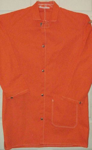 100% cotton blaze orange x-long  welding jacket - med x 36 for sale
