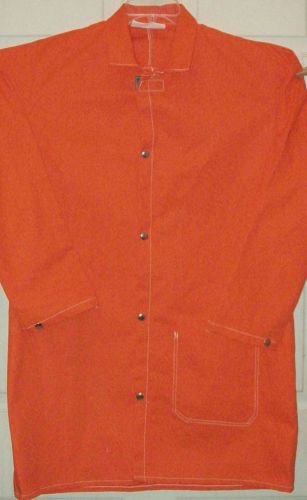 100% COTTON BLAZE ORANGE X-LONG  WELDING JACKET - MED x 36