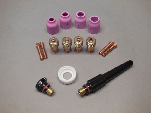 Stubby gas lens kit tig welder welding 17, 18, 26 series torches made in usa for sale