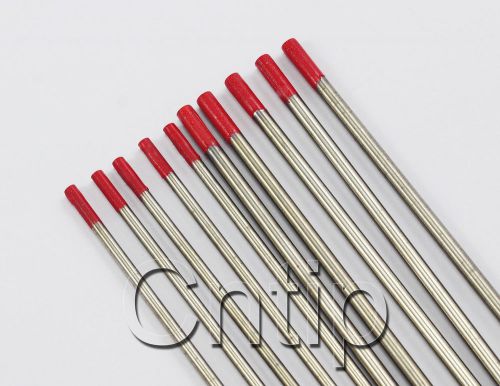 2% thoriated wt20 red tig tungsten electrode 6&#034; assorted size 3/32&#034; &amp; 1/8&#034;,10pk for sale
