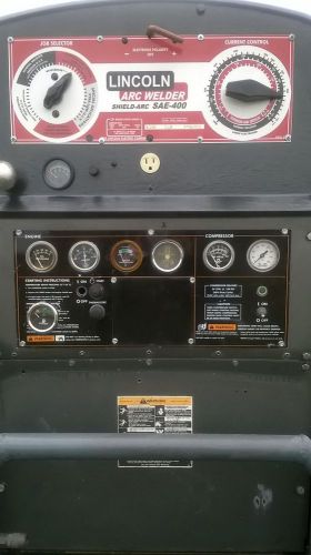 Lincoln sae 400 air pac perkins 63hp diesel welder with 417 hours for sale