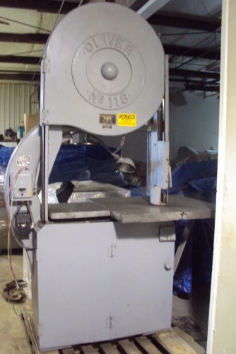 Oliver 36&#034; band saw, 1955, 116d,  5 hp, 220/440v, howell electric motor for sale