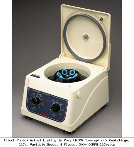 Unico powerspin lx centrifuge, 220v, variable speed, 8 places, 300-400rpm: c858e for sale
