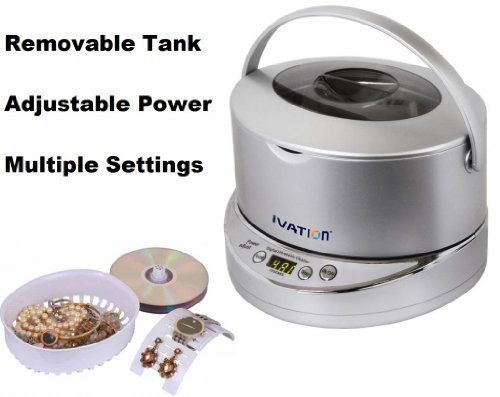 Ivation ivuc96s digital ultrasonic cleaner with adjustable power  removable 17-o for sale