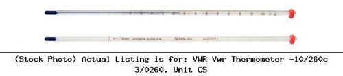 Vwr vwr thermometer -10/260c 3/0260, unit cs labware for sale