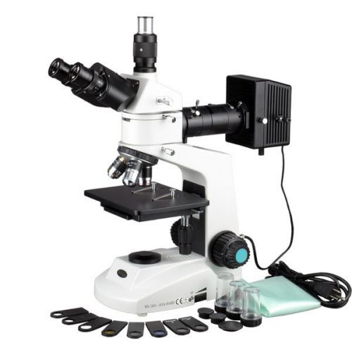 50x-800x Trinocular Metallurgical Microscope w Polarizing Features