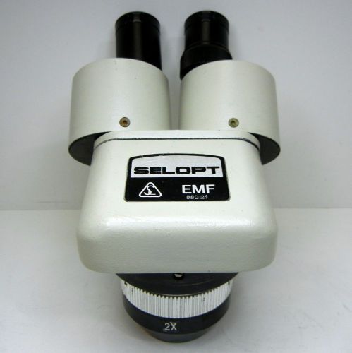 Selopt emf microscope, w10x eyes, fixed mag 20x, low power head, nice optics #53 for sale