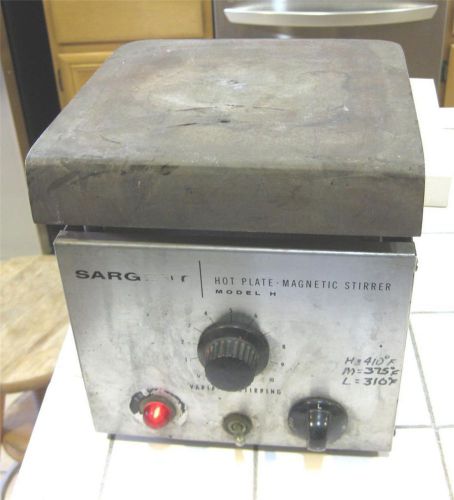 Vintage Sargent Hot plate and  Magnetic Stirrer model  S-40990 **