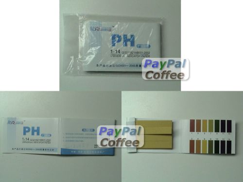 Bulk 80 Full Range 1-14 pH Test Paper Strips Litmus Testing Kit Water, Urine