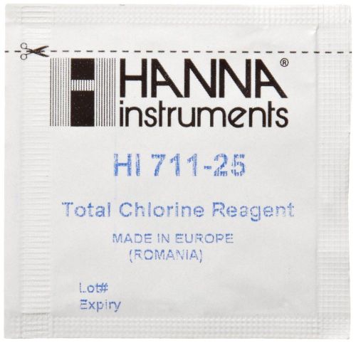 Hanna Instruments HI711-25 Total Chlorine Reagents for HI711, 25pk