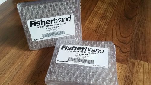 3 x Fisherbrand Wide Opening Snap Clear Vial, 100pk,  cat. No. 03-391-39