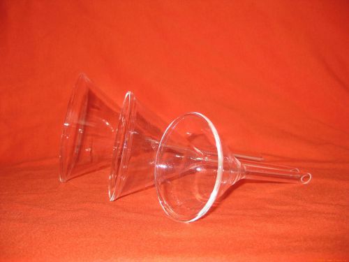 40mm funnel lab short stem thick glass new x10 for sale