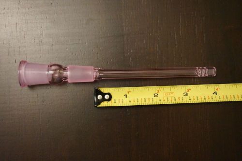 Downstem Down Stem Glass 14mm/14mm / 4&#034; Long Pink