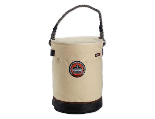 Leather Bottom Bucket with Top