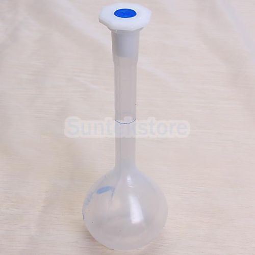 100ml Plastic Lab Laboratory Volumetric Flask with Cap Precise Measurement