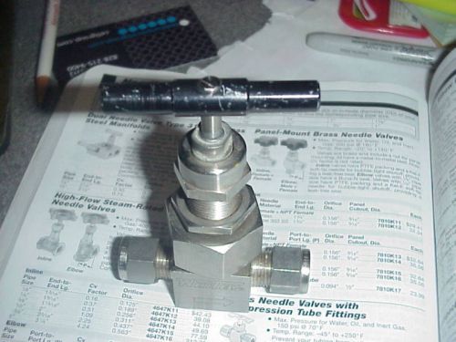Whitey ( Swagelok ) 3/8&#034; stainless steel  needle valve