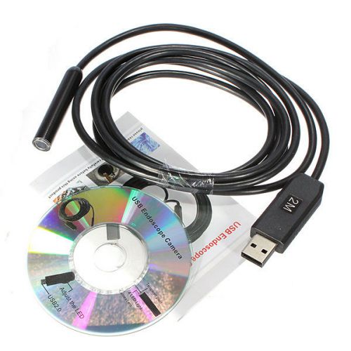 New 2m usb waterproof endoscope borescope 4 led snake inspection video camera for sale