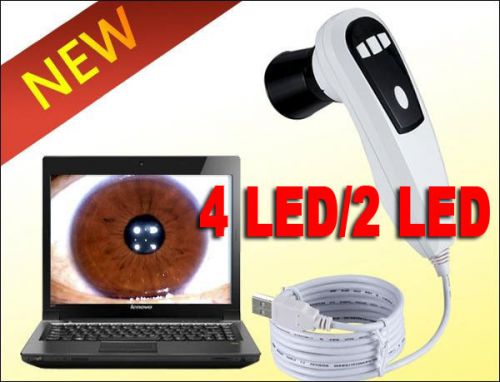 2014 USB 5.0MP 2/4 Lamp DigitaI Eye Iris Iridology Iriscope camera+Pro Software