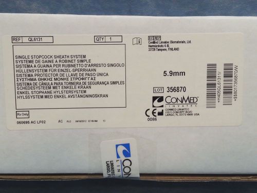 ConMed Linvatec Single Stopcock Sheath System 5.9mm REF: QL6131 New Sealed Box