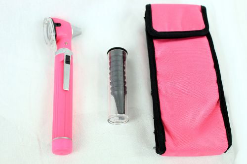 Fiber Optic Otoscope Mini Pocket Pink Medical Ent Diagnostic Set